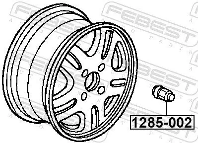 Radmutter FEBEST 1285-002 Bild Radmutter FEBEST 1285-002