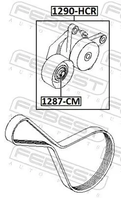 Riemenspanner, Keilrippenriemen FEBEST 1290-HCR Bild Riemenspanner, Keilrippenriemen FEBEST 1290-HCR