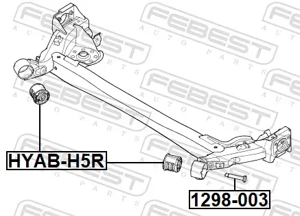 Befestigungsbolzen, Achsträger FEBEST 1298-003 Bild Befestigungsbolzen, Achsträger FEBEST 1298-003