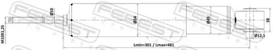 Stoßdämpfer Hinterachse FEBEST 14110-009R Bild Stoßdämpfer Hinterachse FEBEST 14110-009R