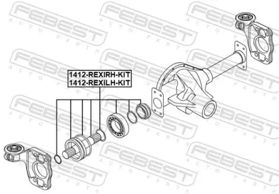 Antriebswelle Vorderachse links FEBEST 1412-REXILH-KIT Bild Antriebswelle Vorderachse links FEBEST 1412-REXILH-KIT