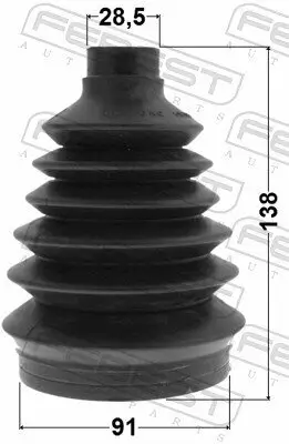 Faltenbalgsatz, Antriebswelle radseitig FEBEST 1417P-ROD Bild Faltenbalgsatz, Antriebswelle radseitig FEBEST 1417P-ROD
