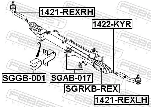 Axialgelenk, Spurstange Vorderachse FEBEST 1422-KYR Bild Axialgelenk, Spurstange Vorderachse FEBEST 1422-KYR
