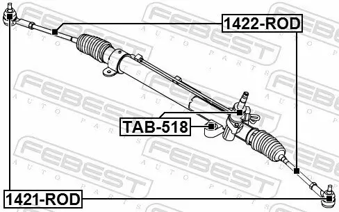 Axialgelenk, Spurstange Vorderachse FEBEST 1422-ROD Bild Axialgelenk, Spurstange Vorderachse FEBEST 1422-ROD