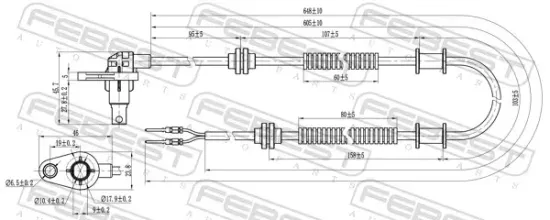 Sensor, Raddrehzahl Vorderachse FEBEST 14606-003 Bild Sensor, Raddrehzahl Vorderachse FEBEST 14606-003
