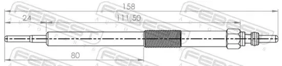 Glühkerze 5 V FEBEST 14642-003 Bild Glühkerze 5 V FEBEST 14642-003