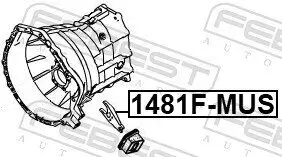 Ausrückgabel, Kupplung FEBEST 1481F-MUS Bild Ausrückgabel, Kupplung FEBEST 1481F-MUS