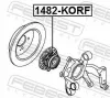 Radnabe Vorderachse FEBEST 1482-KORF Bild Radnabe Vorderachse FEBEST 1482-KORF