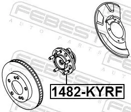Radnabe Vorderachse FEBEST 1482-KYRF Bild Radnabe Vorderachse FEBEST 1482-KYRF