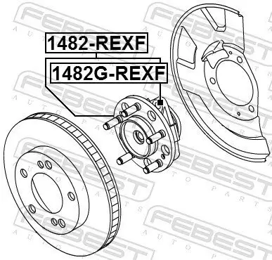 Radnabe Vorderachse FEBEST 1482G-REXF Bild Radnabe Vorderachse FEBEST 1482G-REXF