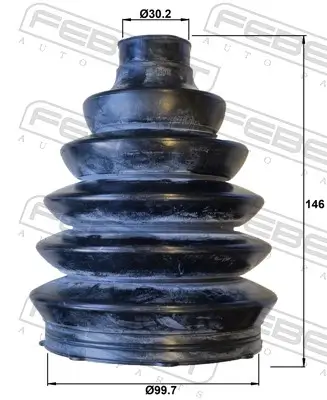 Faltenbalg, Antriebswelle radseitig Vorderachse FEBEST 1617P-447F Bild Faltenbalg, Antriebswelle radseitig Vorderachse FEBEST 1617P-447F