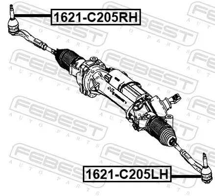 Spurstangenkopf Vorderachse links FEBEST 1621-C205LH Bild Spurstangenkopf Vorderachse links FEBEST 1621-C205LH