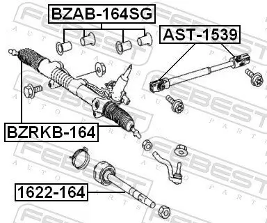 Axialgelenk, Spurstange Vorderachse FEBEST 1622-164 Bild Axialgelenk, Spurstange Vorderachse FEBEST 1622-164