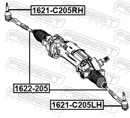 Axialgelenk, Spurstange Vorderachse FEBEST 1622-205 Bild Axialgelenk, Spurstange Vorderachse FEBEST 1622-205