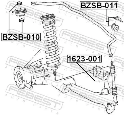 Stange/Strebe, Stabilisator Hinterachse FEBEST 1623-001 Bild Stange/Strebe, Stabilisator Hinterachse FEBEST 1623-001