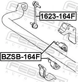 Stange/Strebe, Stabilisator Vorderachse FEBEST 1623-164F Bild Stange/Strebe, Stabilisator Vorderachse FEBEST 1623-164F