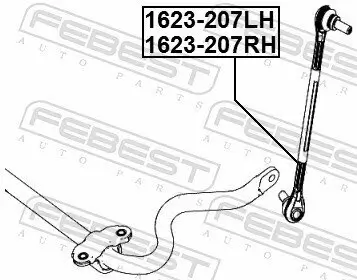 Stange/Strebe, Stabilisator Vorderachse rechts FEBEST 1623-207RH Bild Stange/Strebe, Stabilisator Vorderachse rechts FEBEST 1623-207RH
