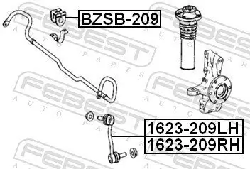 Stange/Strebe, Stabilisator Vorderachse rechts FEBEST 1623-209RH Bild Stange/Strebe, Stabilisator Vorderachse rechts FEBEST 1623-209RH