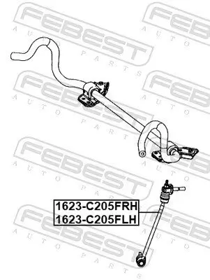 Stange/Strebe, Stabilisator Vorderachse links FEBEST 1623-C205FLH Bild Stange/Strebe, Stabilisator Vorderachse links FEBEST 1623-C205FLH