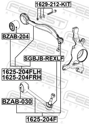 Lenker, Radaufhängung Vorderachse links FEBEST 1625-204FLH Bild Lenker, Radaufhängung Vorderachse links FEBEST 1625-204FLH