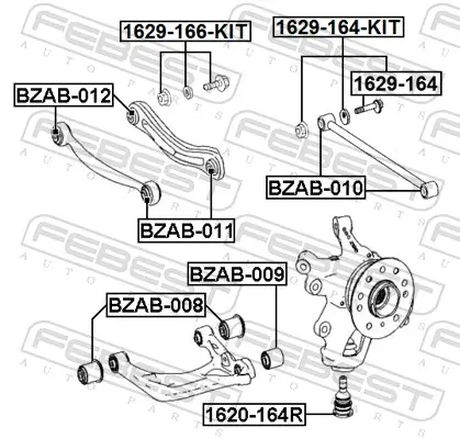 Sturzkorrekturschraubensatz FEBEST 1629-164-KIT Bild Sturzkorrekturschraubensatz FEBEST 1629-164-KIT