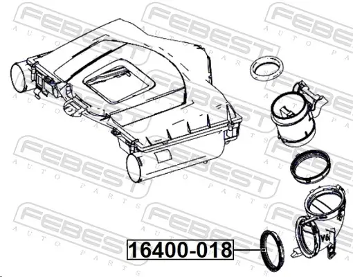 Dichtung, Luftfiltergehäuse FEBEST 16400-018 Bild Dichtung, Luftfiltergehäuse FEBEST 16400-018