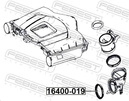 Dichtung, Luftfiltergehäuse FEBEST 16400-019 Bild Dichtung, Luftfiltergehäuse FEBEST 16400-019