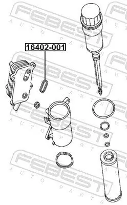 Dichtung, Ölkühler FEBEST 16402-001 Bild Dichtung, Ölkühler FEBEST 16402-001