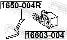 Anlenkerstrebe, Niveauregulierung Hinterachse FEBEST 1650-004R Bild Anlenkerstrebe, Niveauregulierung Hinterachse FEBEST 1650-004R
