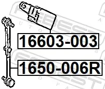 Anlenkerstrebe, Niveauregulierung FEBEST 1650-006R Bild Anlenkerstrebe, Niveauregulierung FEBEST 1650-006R