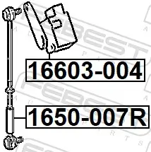 Anlenkerstrebe, Niveauregulierung FEBEST 1650-007R Bild Anlenkerstrebe, Niveauregulierung FEBEST 1650-007R