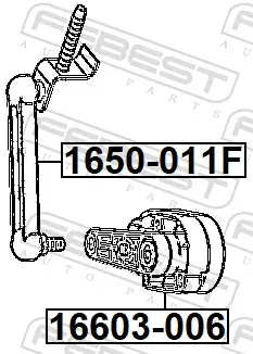 Anlenkerstrebe, Niveauregulierung Vorderachse FEBEST 1650-011F Bild Anlenkerstrebe, Niveauregulierung Vorderachse FEBEST 1650-011F