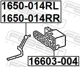 Anlenkerstrebe, Niveauregulierung Hinterachse links FEBEST 1650-014RL Bild Anlenkerstrebe, Niveauregulierung Hinterachse links FEBEST 1650-014RL