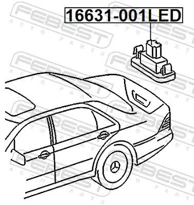 Kennzeichenleuchte FEBEST 16631-001LED Bild Kennzeichenleuchte FEBEST 16631-001LED