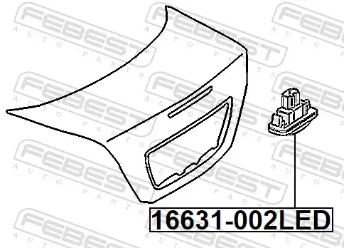 Kennzeichenleuchte FEBEST 16631-002LED Bild Kennzeichenleuchte FEBEST 16631-002LED