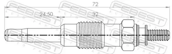 Glühkerze 11 V FEBEST 16642-004 Bild Glühkerze 11 V FEBEST 16642-004