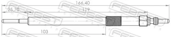 Glühkerze 7 V FEBEST 16642-009 Bild Glühkerze 7 V FEBEST 16642-009