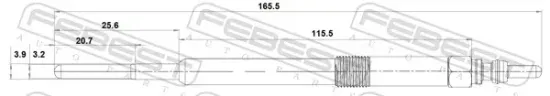 Glühkerze 4,5 V FEBEST 16642-010 Bild Glühkerze 4,5 V FEBEST 16642-010