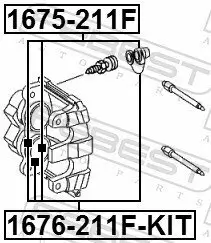 Reparatursatz, Bremssattel FEBEST 1675-211F Bild Reparatursatz, Bremssattel FEBEST 1675-211F