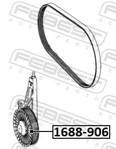 Umlenk-/Führungsrolle, Keilrippenriemen FEBEST 1688-906 Bild Umlenk-/Führungsrolle, Keilrippenriemen FEBEST 1688-906