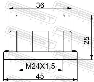 Mutter, Radnabe FEBEST 1698-NHUB02 Bild Mutter, Radnabe FEBEST 1698-NHUB02