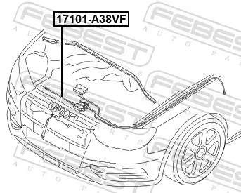 Motorhaubenzug FEBEST 17101-A38VF Bild Motorhaubenzug FEBEST 17101-A38VF