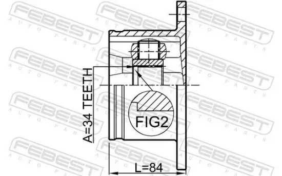 Gelenksatz, Antriebswelle FEBEST 1711-A4 Bild Gelenksatz, Antriebswelle FEBEST 1711-A4