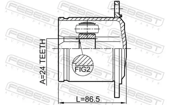 Gelenksatz, Antriebswelle FEBEST 1711-Q5LH Bild Gelenksatz, Antriebswelle FEBEST 1711-Q5LH