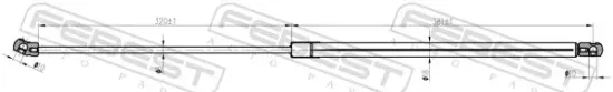 Gasfeder, Motorhaube FEBEST 17117-004 Bild Gasfeder, Motorhaube FEBEST 17117-004