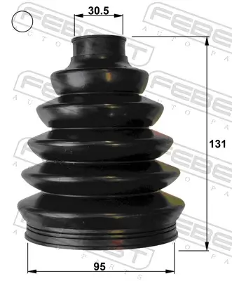 Faltenbalgsatz, Antriebswelle Vorderachse radseitig FEBEST 1717P-B8 Bild Faltenbalgsatz, Antriebswelle Vorderachse radseitig FEBEST 1717P-B8