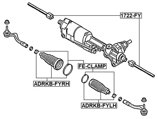 Axialgelenk, Spurstange Vorderachse FEBEST 1722-FY Bild Axialgelenk, Spurstange Vorderachse FEBEST 1722-FY