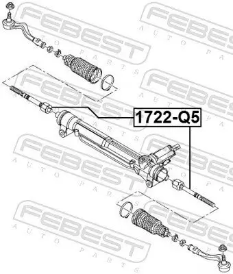 Axialgelenk, Spurstange Vorderachse FEBEST 1722-Q5 Bild Axialgelenk, Spurstange Vorderachse FEBEST 1722-Q5