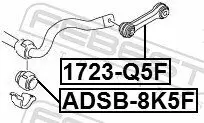 Stange/Strebe, Stabilisator Vorderachse FEBEST 1723-Q5F Bild Stange/Strebe, Stabilisator Vorderachse FEBEST 1723-Q5F