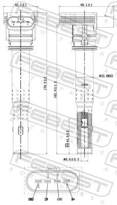 Zündspule FEBEST 17640-001 Bild Zündspule FEBEST 17640-001